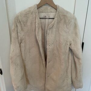 J. Crew Women's Plush Beige Teddy Jacket